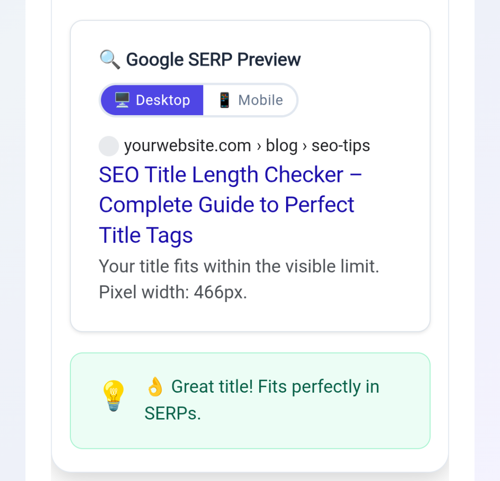 SEO Title Length Checker – Complete Guide to Perfect Title Tags 3 Online SEO Title Length Checker for creating search-friendly and click-worthy page titles