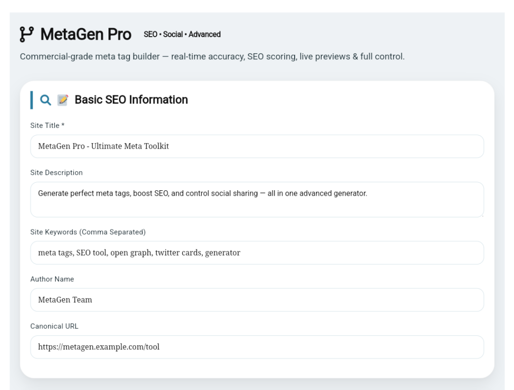 Meta Tag Generator: How to Create SEO-Friendly Meta Tags 2 Free Meta Tag Generator tool to create SEO-friendly title, description, robots, and Open Graph meta tags