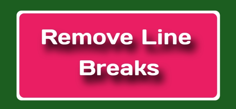 How to remove Line Breaks in excel complete guide